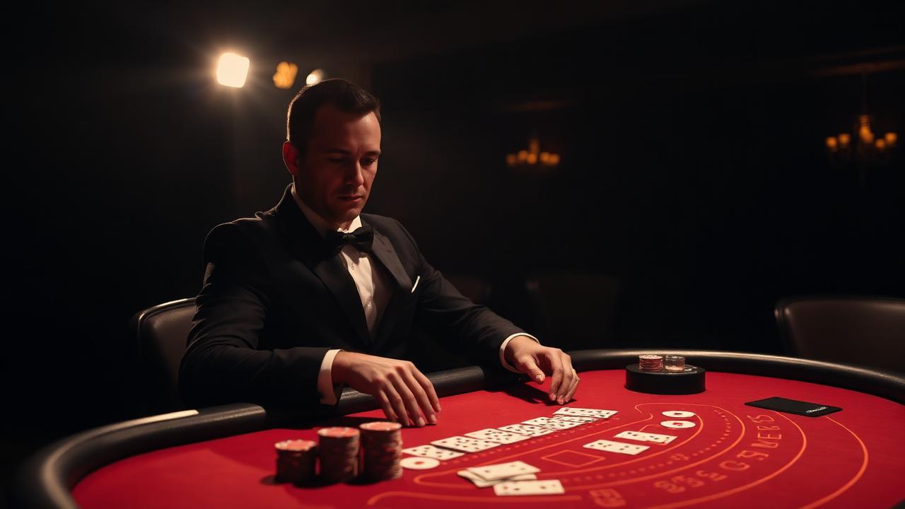 Roulettewiel en fiches in een casino